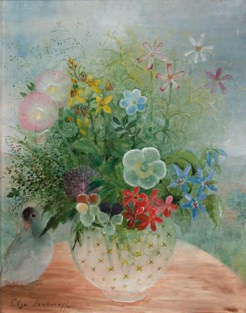 Bouquet De Fleurs à La Colombe by 
																	Olga Sacharoff